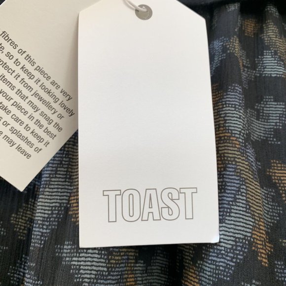 Toast Aya Silk Maxi Skirt Size UK 14 Chiffon Patterned Floaty NEW RRP £155 - Picture 5 of 11